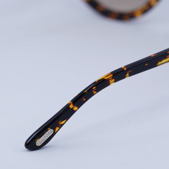 New Tom Ford Troy FT0836 52B Sunglasses Dark Havana Aviator Frame, Smoke Lenses - Picture 6 of 11